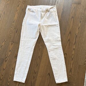 7 For All Mankind White Skinny Jeans